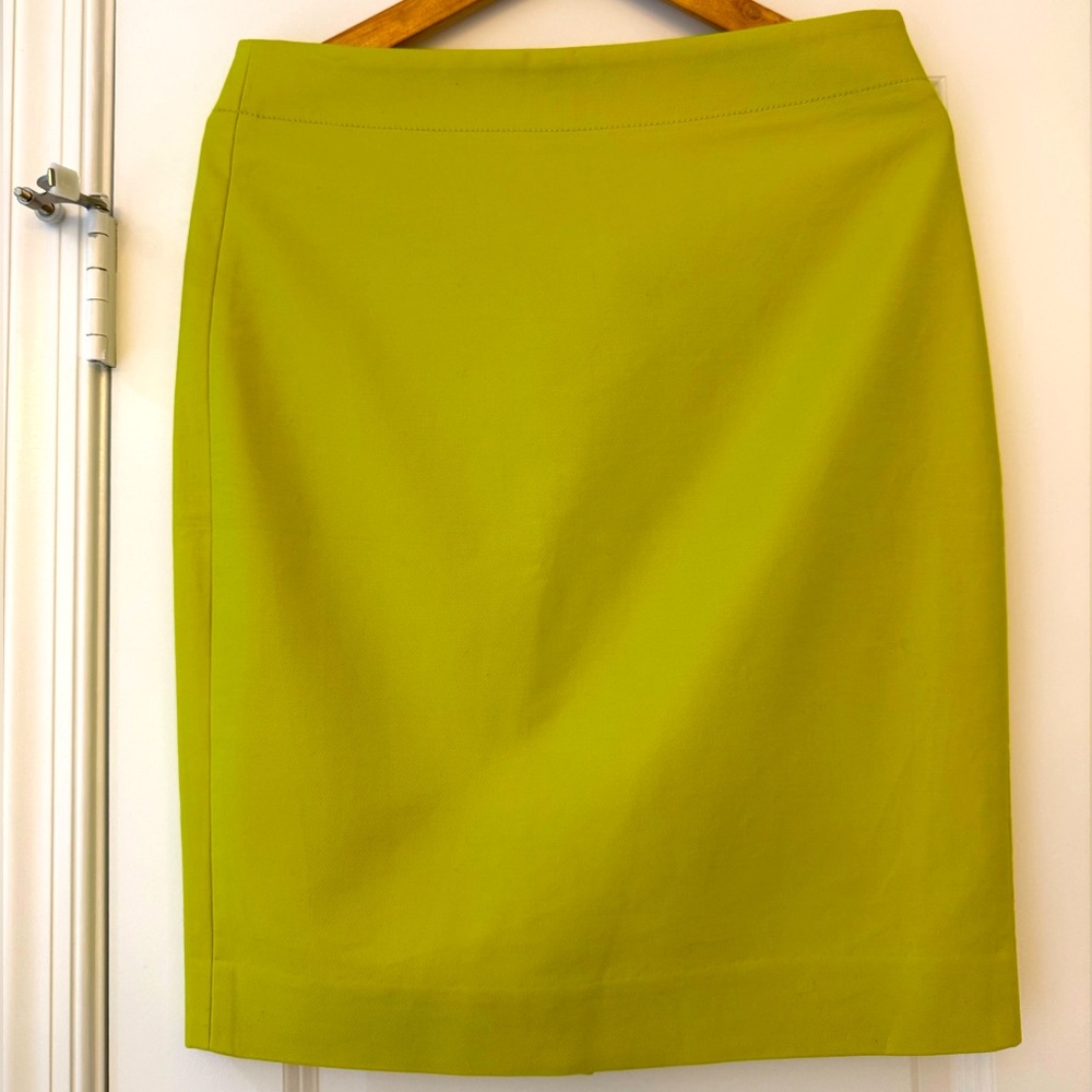 J.Crew Chartreuse Pencil Skirt